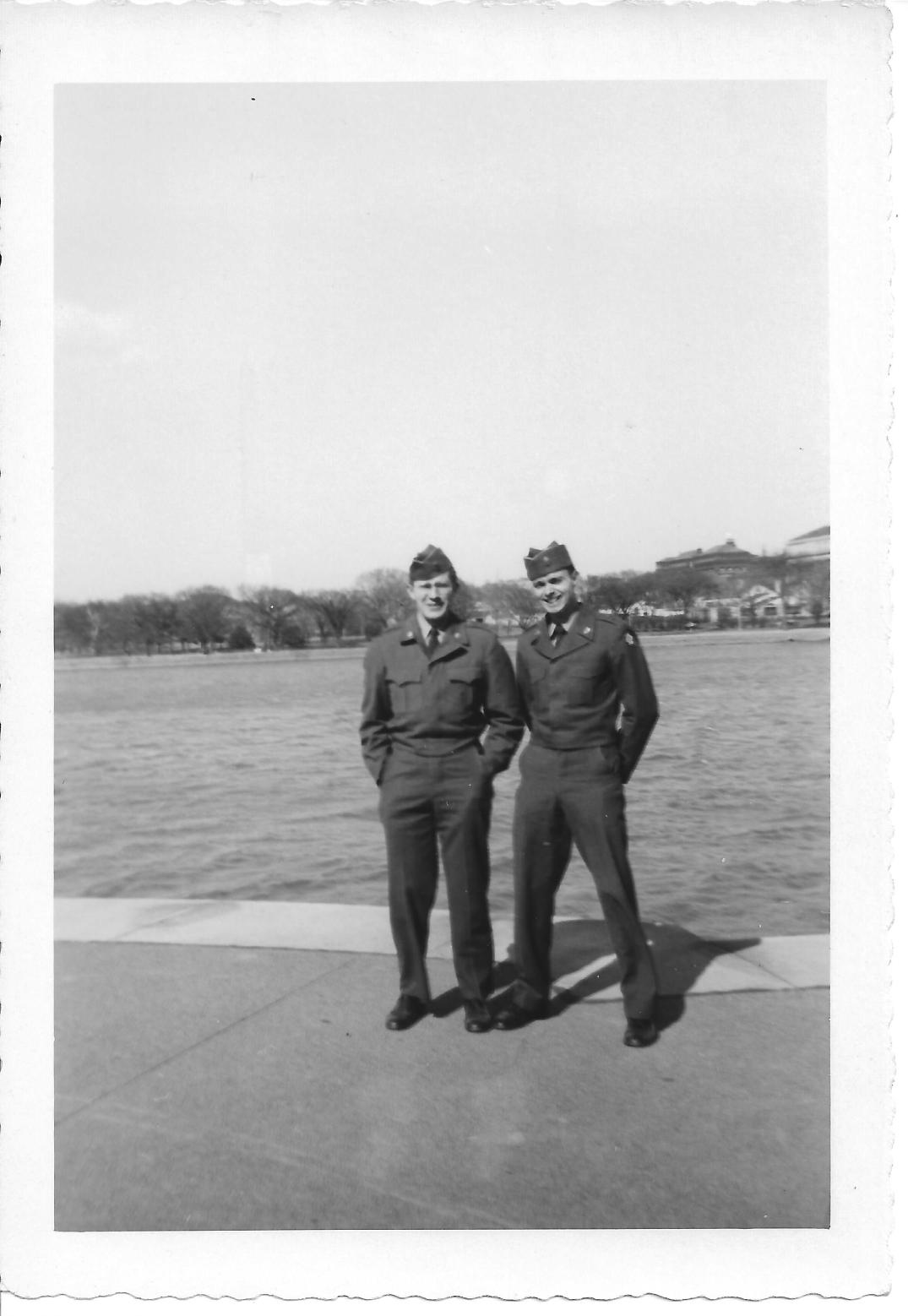 43 MASH Carl Olsen and Don Feeney, Washington DC, early 1953