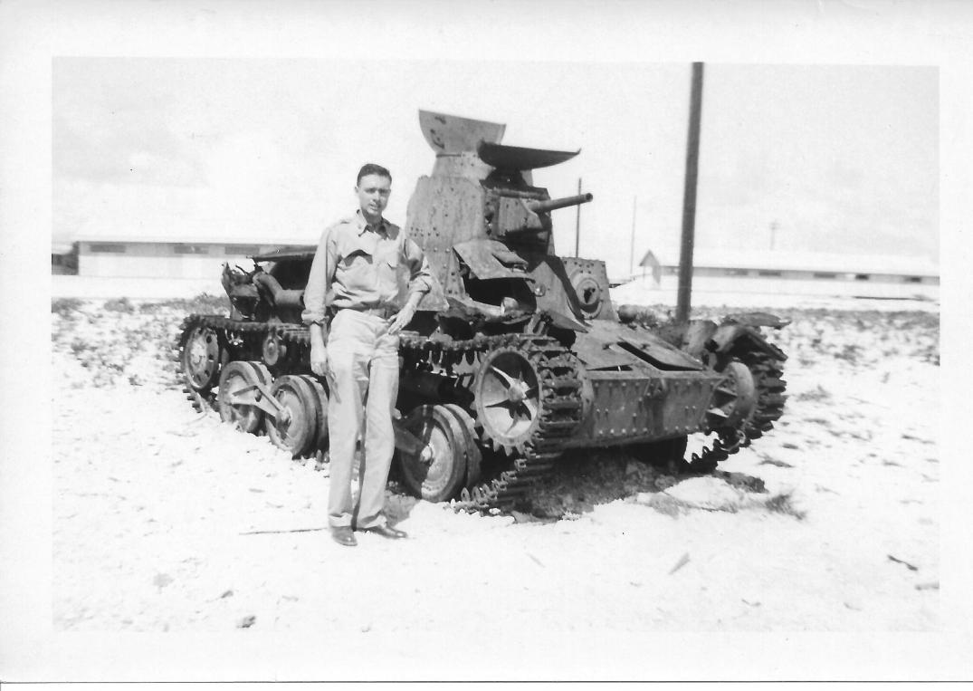 60 MASH Don Feeney, Wake Island, Japanese Tank, June 1953